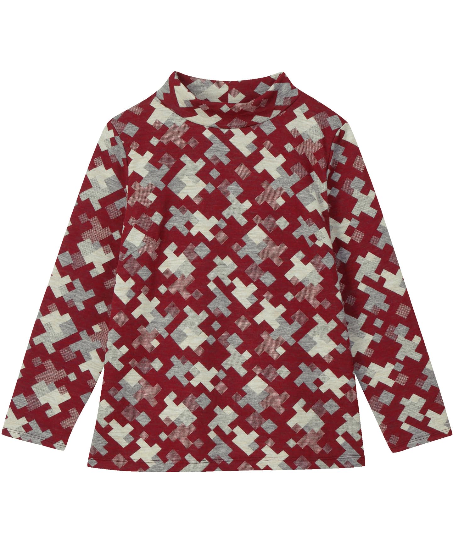 

Топ жаккардовый с высоким воротом и длинным рукавом Raku Wacoal с узором «гусиная лапка» Подходит для DAL481 EN LLP [Партнер Raku], Пожилые, Женская верхняя одежда,