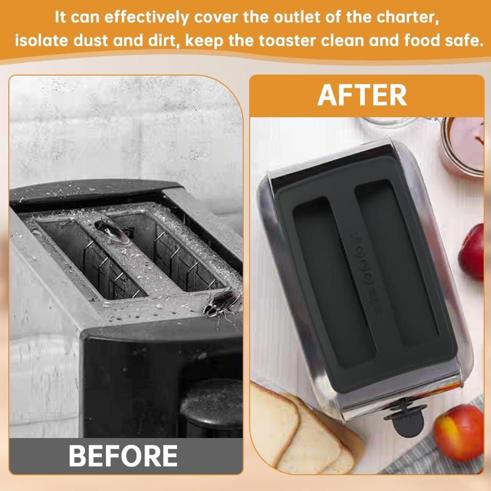 2 Pack Toaster Cover, Silicone Toaster Lid Appliances Top Cover, Universal Bread Machine Cover Kitchen Bread Maker Lid, Sandwich Machine Part