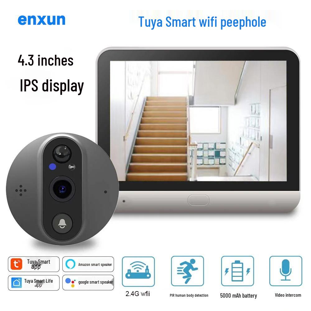 Tuya Smart 3MP Wireless WiFi HD Video Doorbell Camera with Remote Monitoring