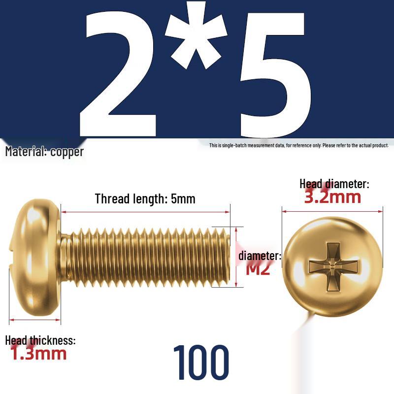 Brass Phillips Pan Head Machine Screws