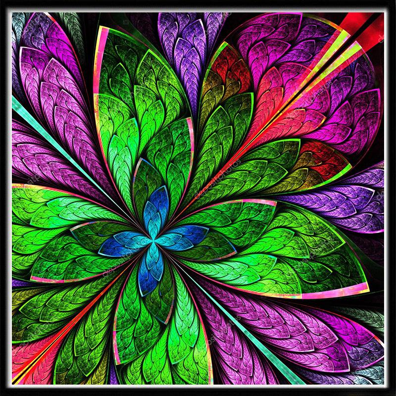 Full Circle Diamond 5D Diy Diamond Painting Mandala Colorful Flower Diamond Embroidery Cross Stitch Home Decoration Gift