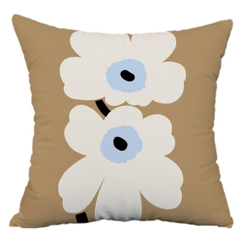 Simple Flower Pattern Pillowcase Dormitory Decoration Office Living Room Sofa Home Pillowcase