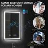 50 X 70 Cm Anti-Fog LED Bathroom Mirror, with Bluetooth and Clock - Silver Tone
