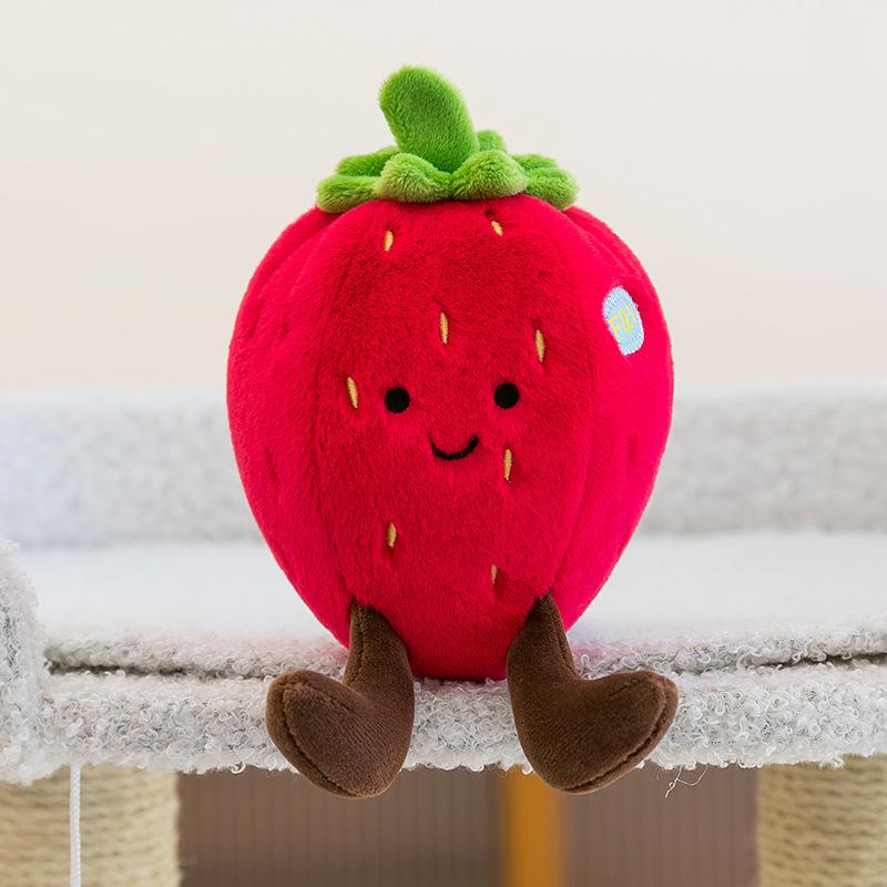 Cute Simulated Fruit Strawberry Plush Toy Doll Little Doll Rag Doll Creative 8 Inch Grab Machine Birthday Gift