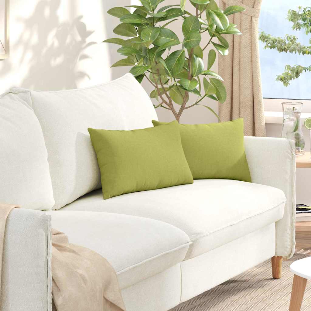 Sofa Cushions 2 Pcs Light Green 50 X 30 Cm Fabric