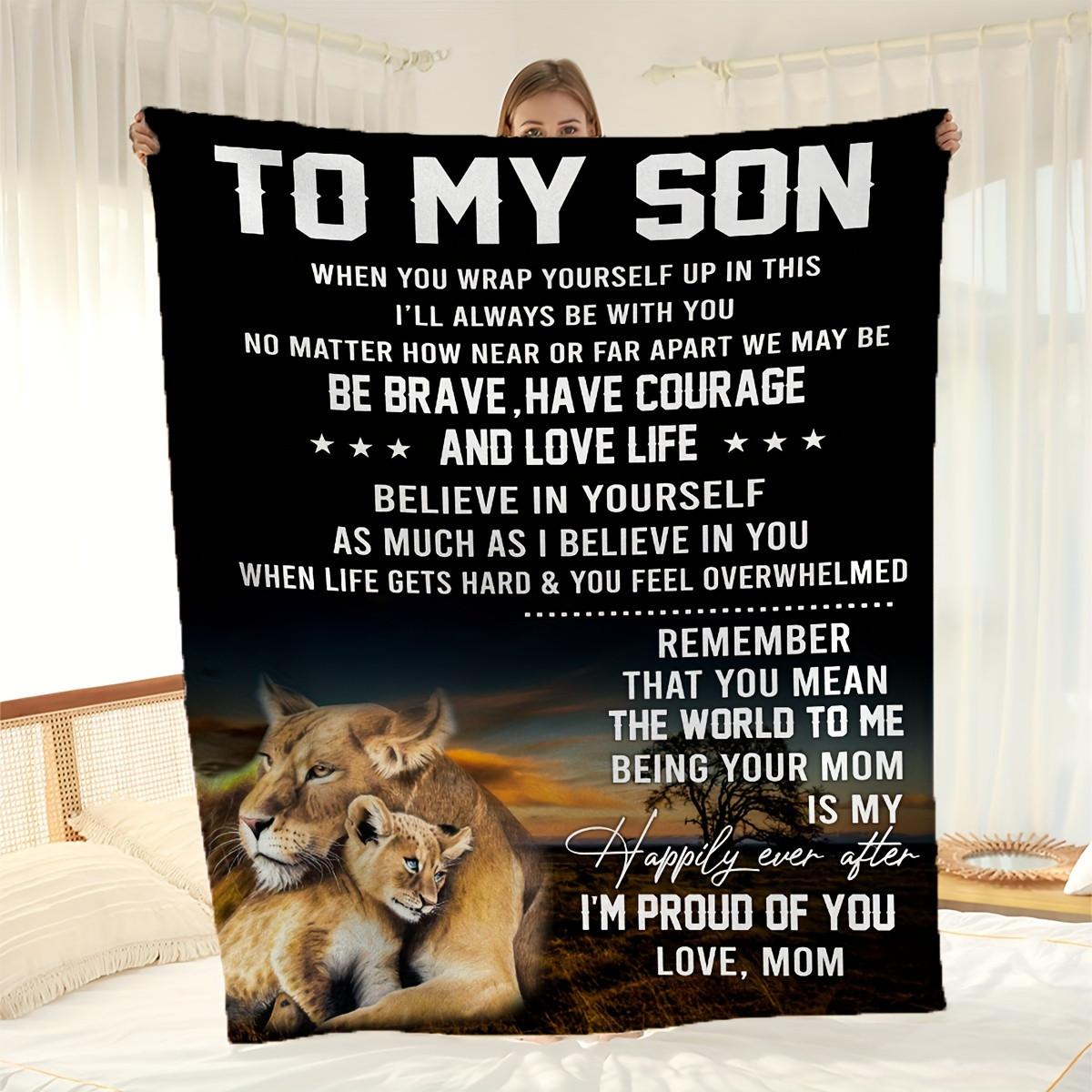 Tiger Pattern Flannel Blanket - 280gsm Soft Beige Gift Throw 70x100cm