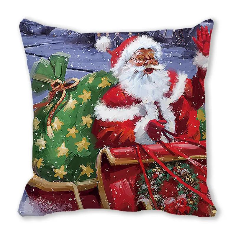 Christmas Decoration Pillow Case Sofa Cushion Cover Bedroom Room Dormitory Home   New Year Gift