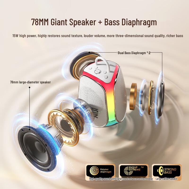 Soaiy K39M Wireless Karaoke Microphone Speaker CN Plug (adapter Included)