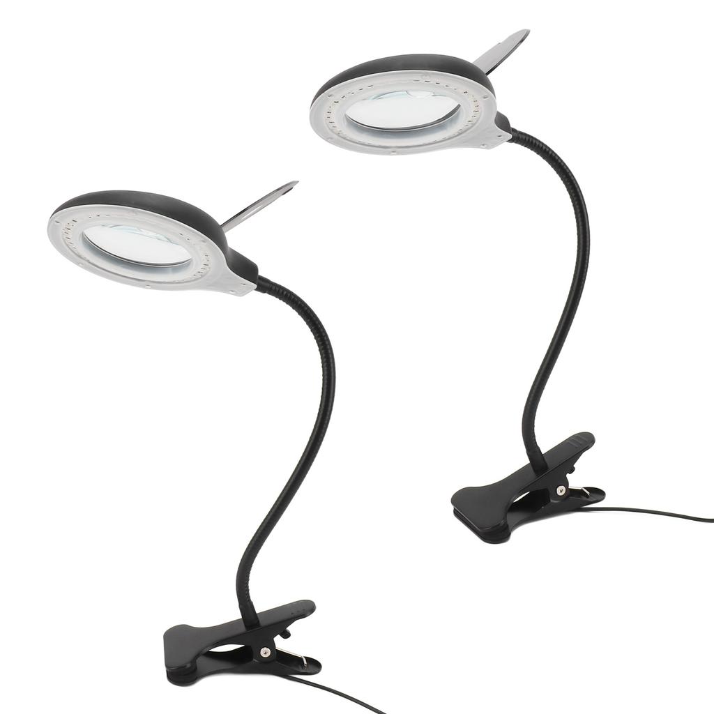 Κλιπ Μεγεθυντικός Φακός με Φως Σίδερο και PP Ρυθμιζόμενος LED Μεγεθυντικός Επιτραπέζιος Λάμπας για Συγκόλληση Χειροτεχνία Ανάγνωση