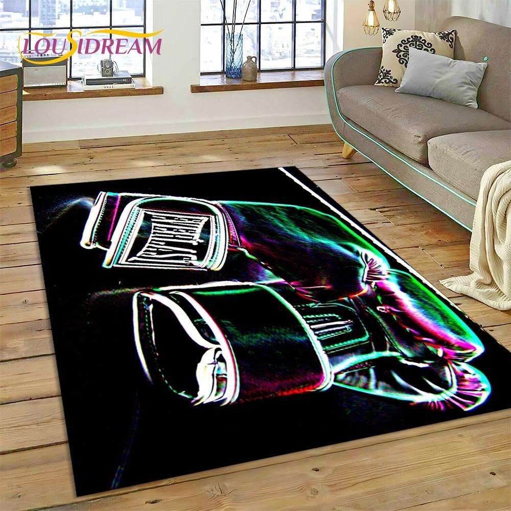 Boxing Gloves Boxer Fight Cartoon Rug Carpet for Living Room Bedroom Home Decor,Floor Mat Non-slip Decoration for Sofa Doormat