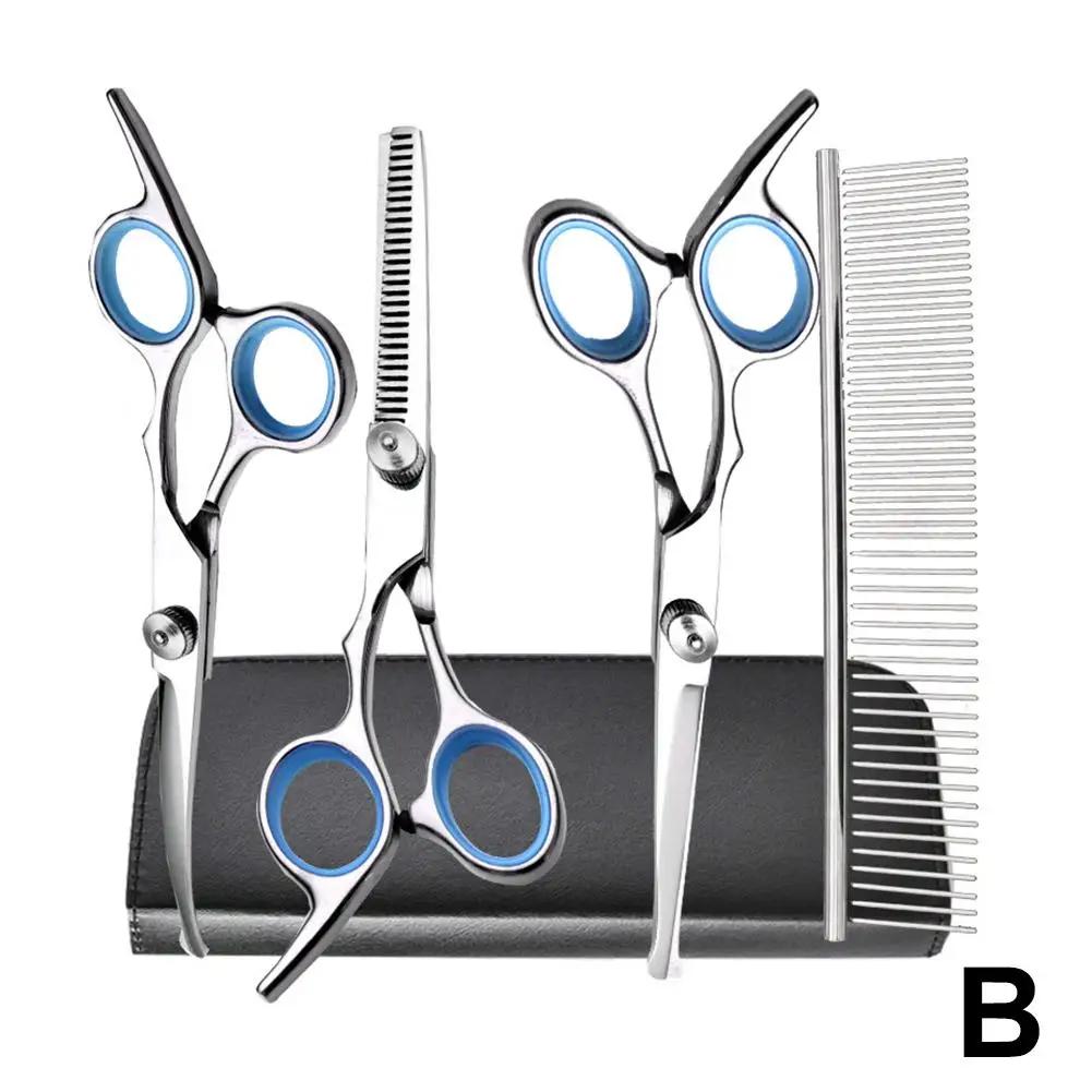 Professional Pet Grooming Scissors With Round Head - Steel Dog Hair Shears For Effortless Trimming Safe And Preci N6A5