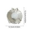 1Pc 3D Printed Pearl White Bow Rose Tray Vintage Embossed French Light Luxury Jewelry Storage Tray Dressing Table Decorative Plate, Rose Bow