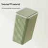 Slim Press-Top Bathroom Trash Can with Lid