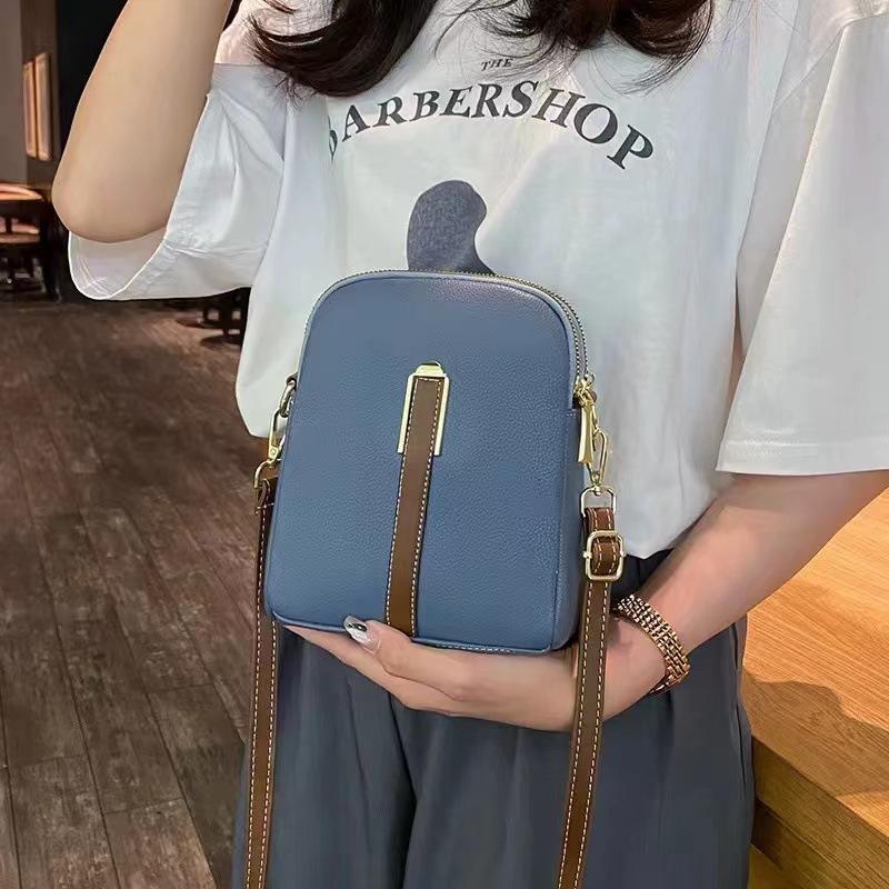 Handytasche Damen Sommer Neu Mini Kleine Tasche Modisch Vertikal Weiches Leder Schulter Umhängetasche Wechsel Damen Tasche