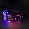Flashing LED Party Eyeglasses Acrylic Spectacles Rechargeable Glasses for Cosplay Festival Outfits Stylish Eyewear