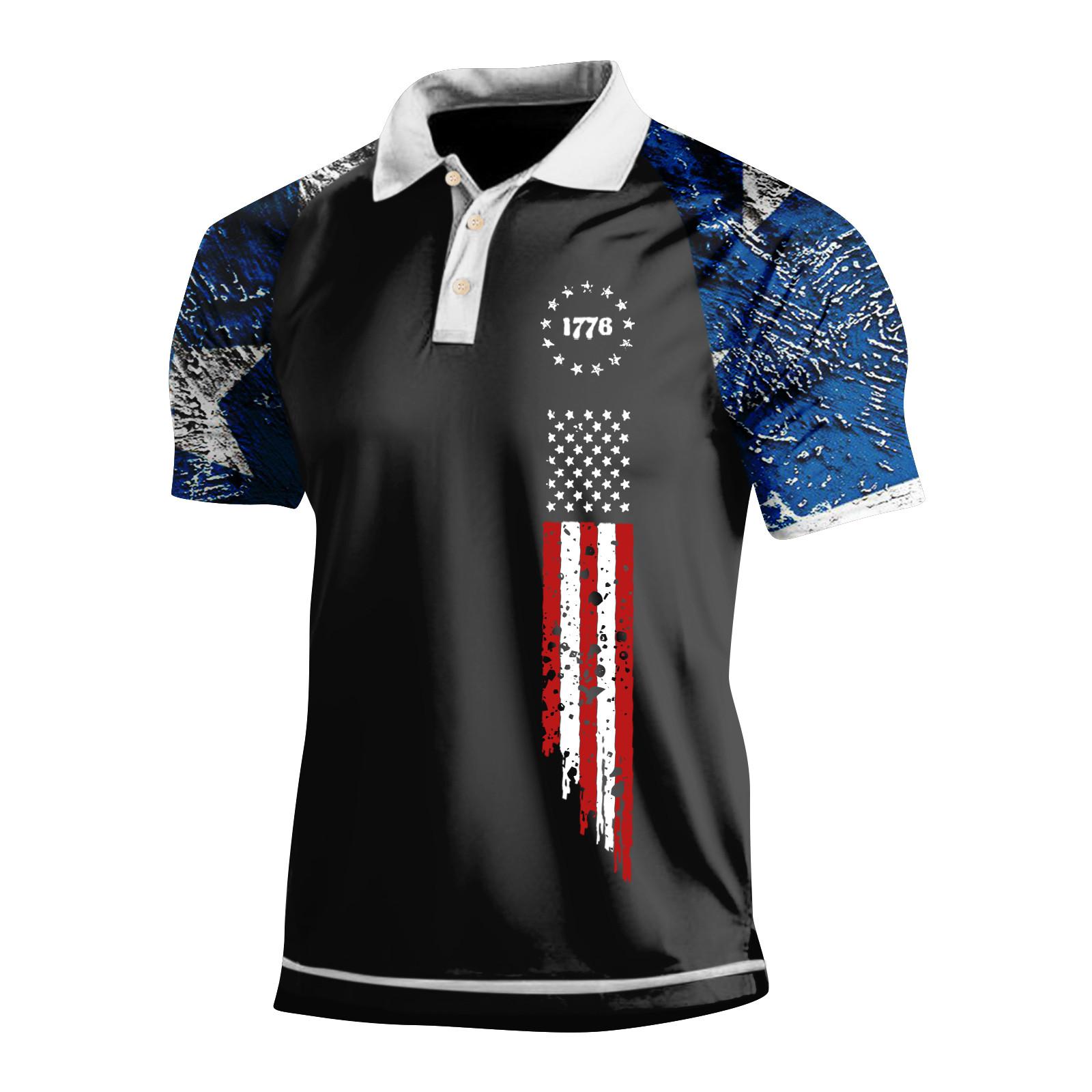 Мужская летняя дышащая рубашка с короткими рукавами и культурой отдыха L чёрный 1419₽