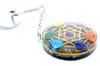 2x Orgonite Keychain Round Seven Chakra