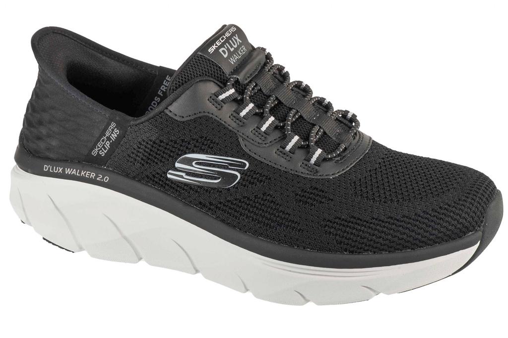 Skechers Slip-ins: D'Lux Walker 2.0 - Rezinate, Mens Black Sneakers