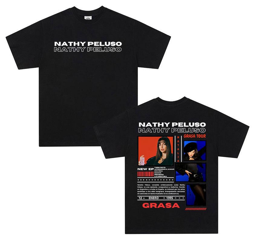 Singer Nathy Peluso Tour Album 2025 Graphic T Shirts Men Women Hip Hop Harajuku Fashion Cotton Short Sleeve T-shirt Streetwear