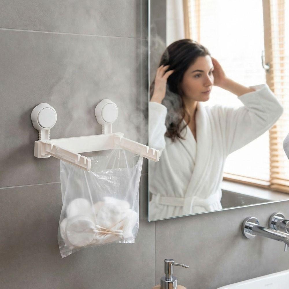 Portarifiuti a Ventosa Salvaspazio Portarifiuti da Parete Porta Sacchetti Rifiuti Storage Bagno