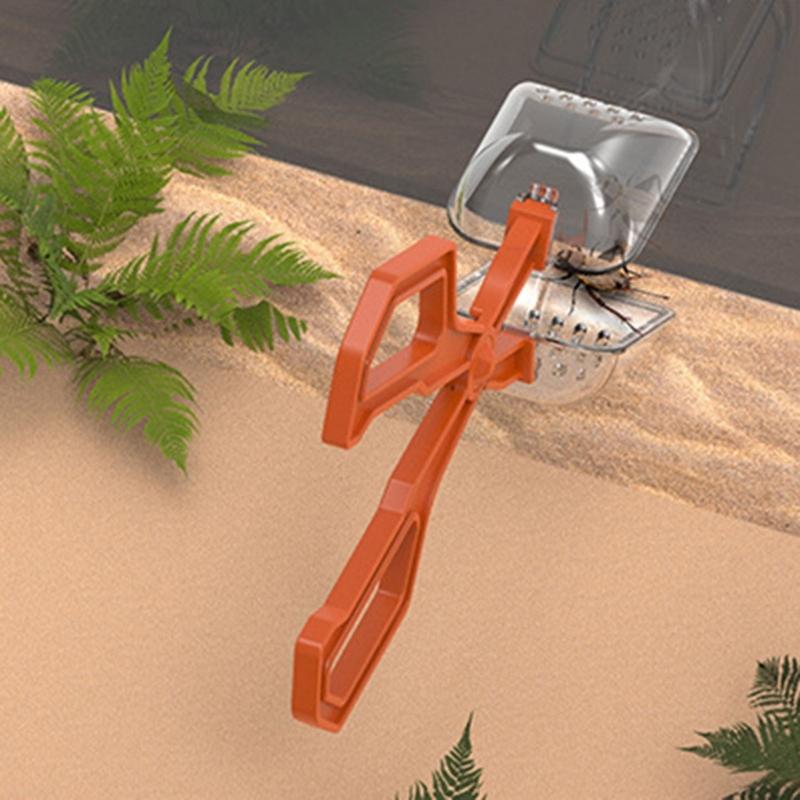 Plastic Insect Capture Tongs For Reptiles Care Feeder Pliers Clear Ergonomic Tool Gentle Feeding Solution Easy Cleaning