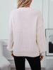 Color Block Cable Knit Crew Neck Pullover Sweater - Women's Autumn/Winter Loose Fit Knitwear