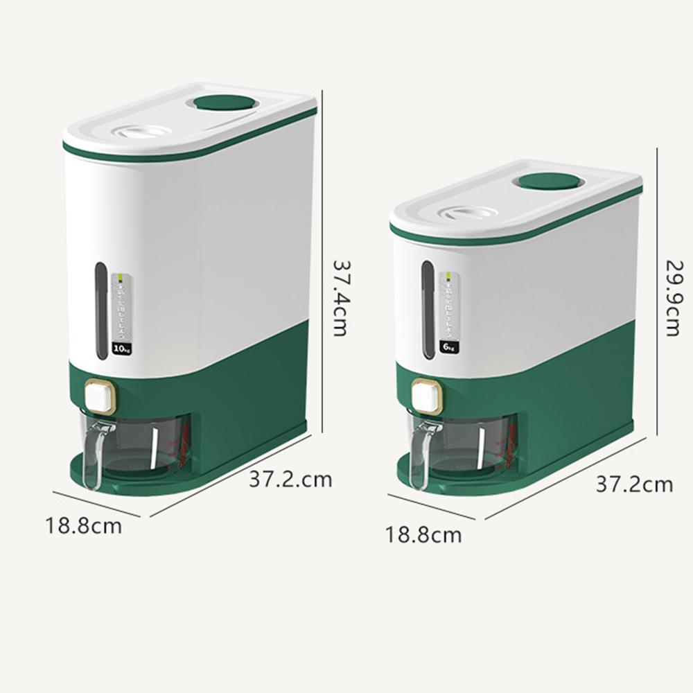 Press-Type Rices Bucket With Measuring Cup High Capacity Cereals Container For Kitchen Home
