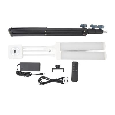 LED Videoleuchte 40W Dimmbar 3200K bis 5600K Faltbare Doppelarme LED Fülllicht mit Handyhalterung