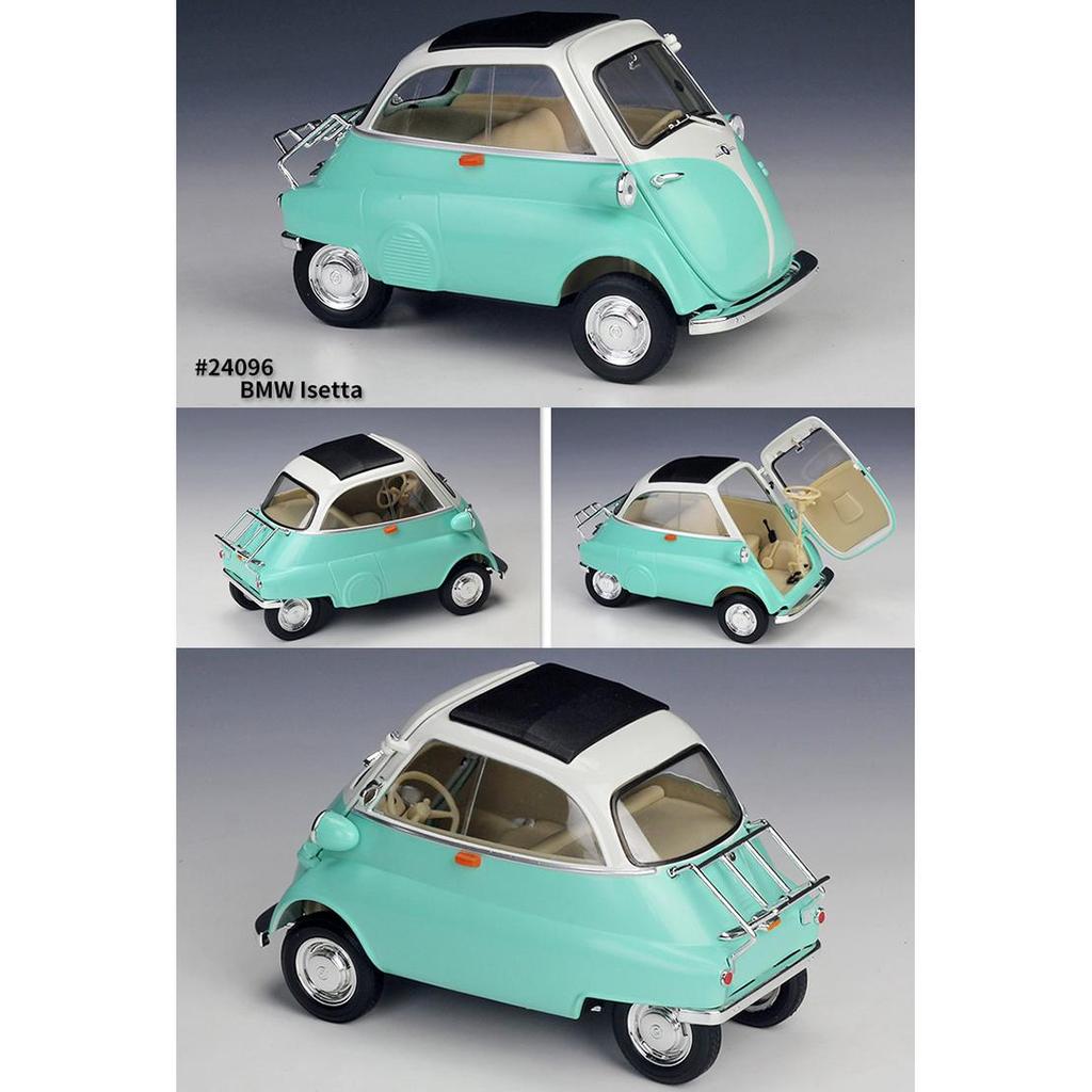 1/18 WELLY BMW Isetta Alloy Car Model Diecasts Metal Toy Vehicles Car Model High Simulation Collection Childrens Gifts