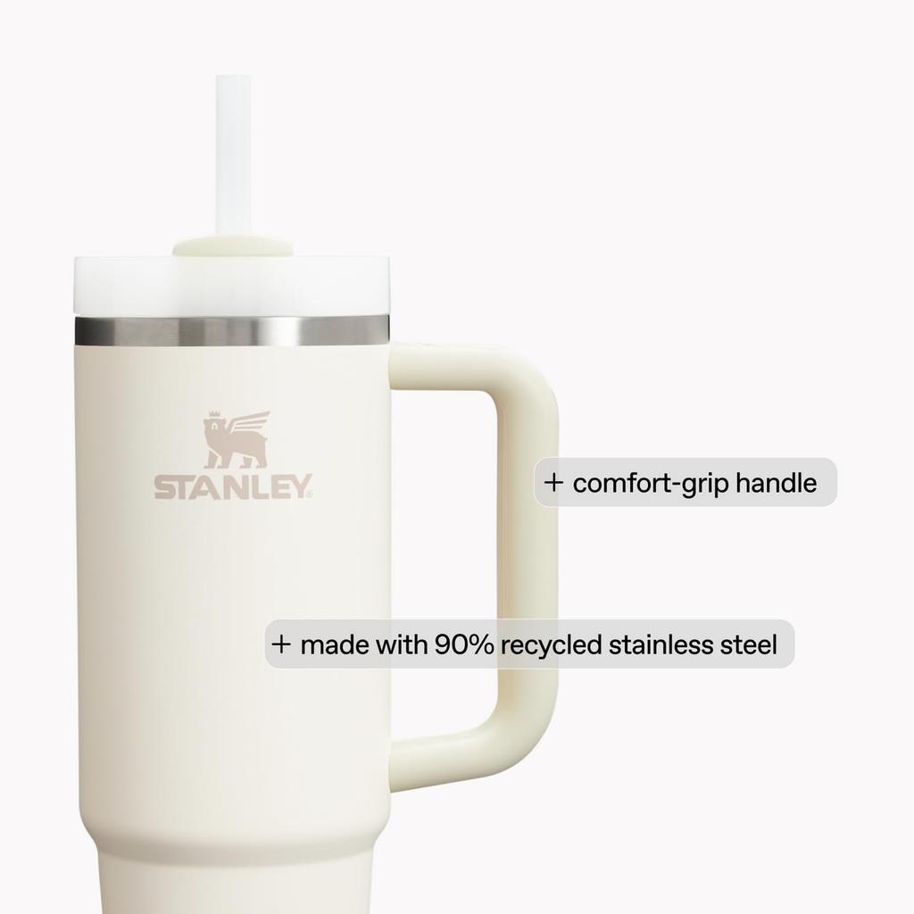 Stanley 1913 H2.0 Vacuum Quencher 0.89L Black 2.0 - Insulated, Durable, Straw Water Bottle for Summer, Outdoor Use, Dishwasher Safe, Warranty (Genuine