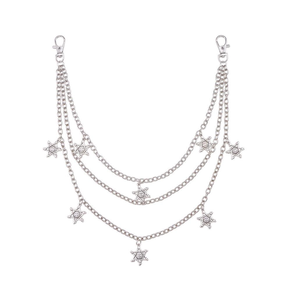 

Hip Hop Style Punk Chain Belt Metal Harajuku Pants Chain Trendy Jeans Pants Chain Unisex A