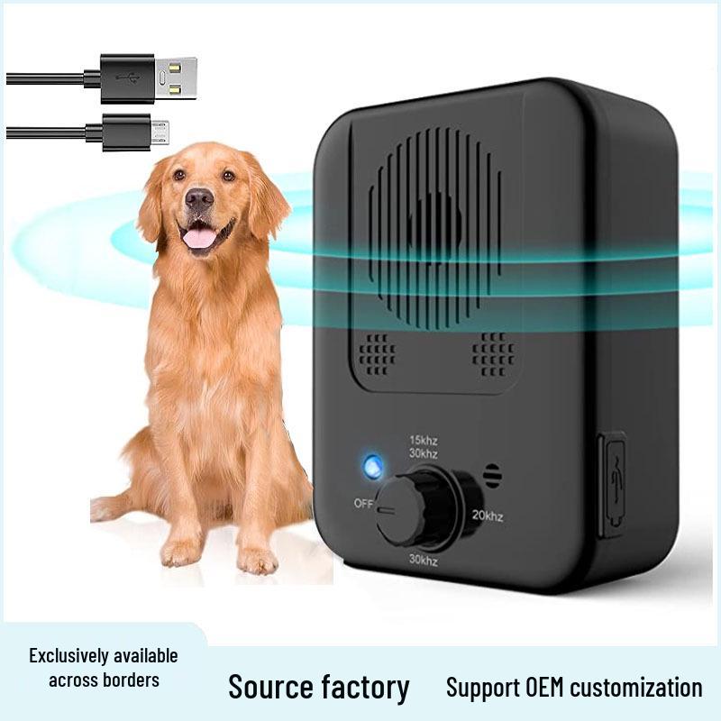 Умный ультразвуковой отпугиватель и дрессировщик лая собак 0.19KG/Set чёрный