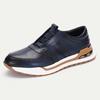 Fashion Men's Natural Genuine Leather Sneakers European Style Flat Oxfords Casual Fashion Party Social Shoes for Men