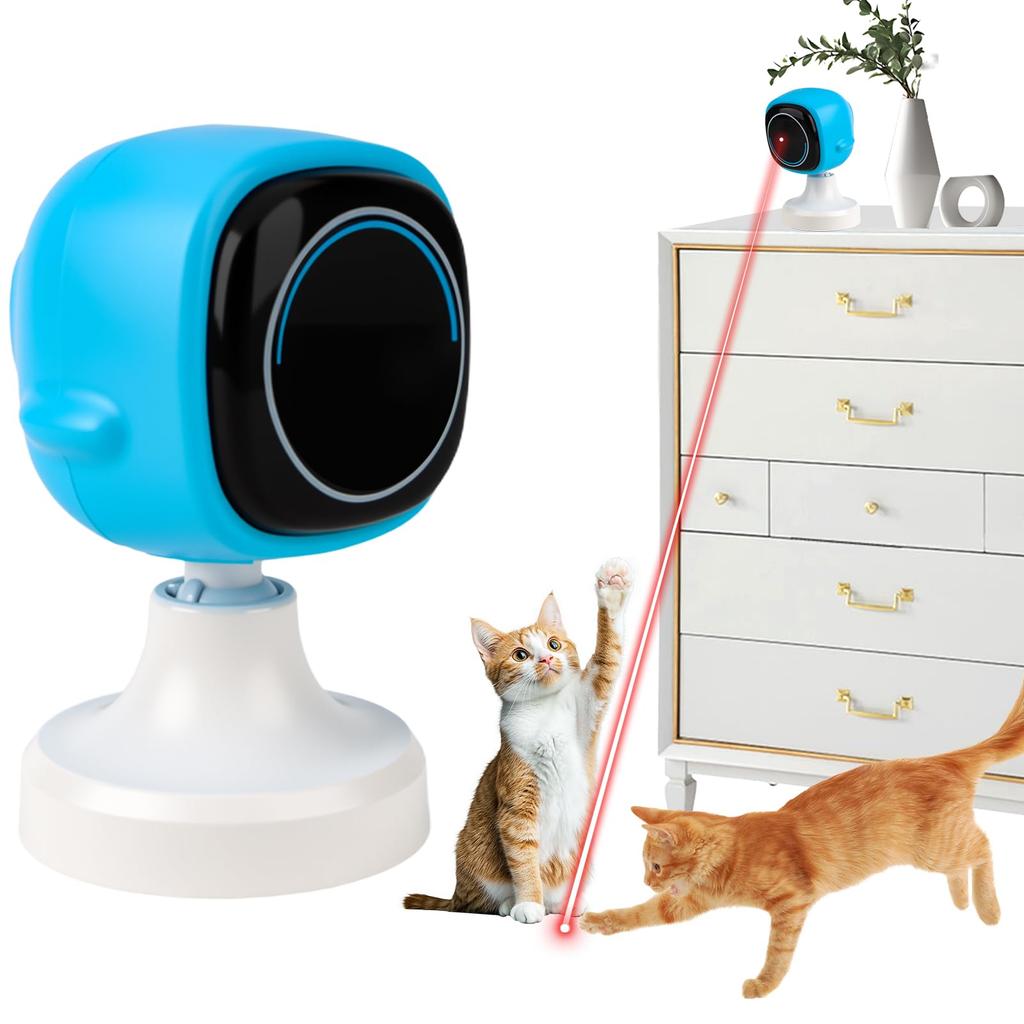 Interactive Cat Toy with Automatic Rotation and Adjustable LED USB Quiet 1200mAh Ideal for Cats To Stress and Help When Suitable for Floor and