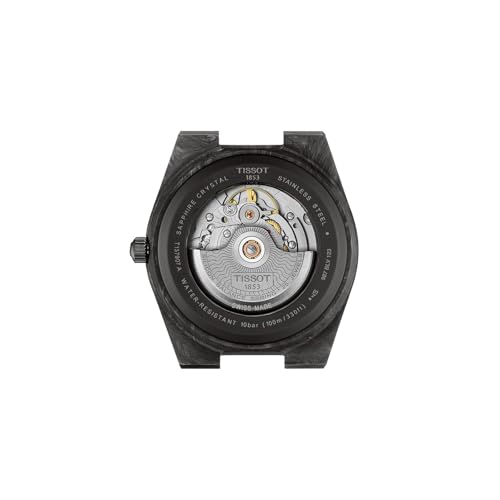 Tissot PRX Powermatic 80 Watch, 40mm, Rubber Strap, Black Carbon Fiber Dial, Officially Imported, T1379079720100
