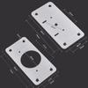 4Pair Hinge Repair Plate Cabinet Furniture Drawer Table Repair Mount Tool Hardware Stainless Steel Hinge Fixing Plate