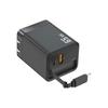 65W UK/US/EU GaN Phone Charger Adapter Built-in Retractable Charging Fast For IPhone Cable IPad E4S8