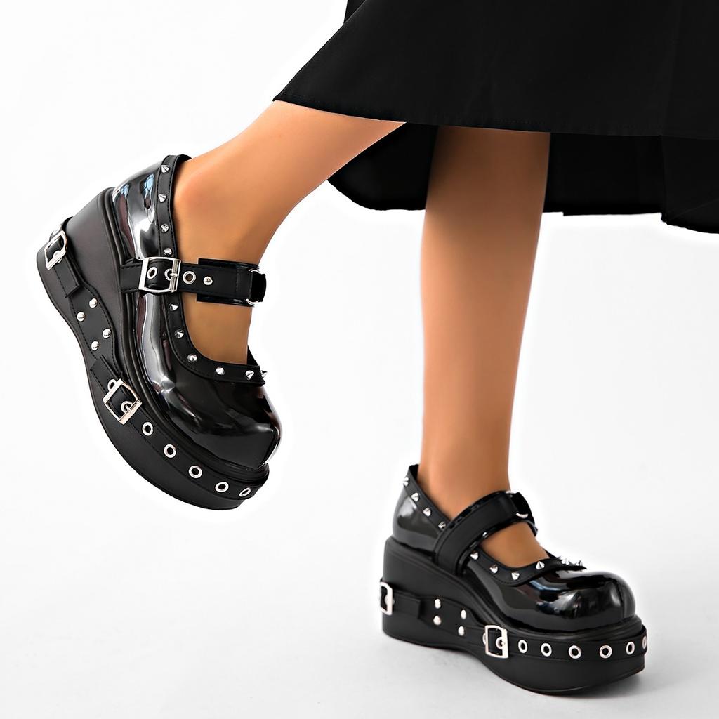 Fashion Women Comfortable Sneakers Autumn Wedges Mary Jane Shoes Women Heart Ankle Buckle Platform Designer Shoes Women Zapatos De Mujer