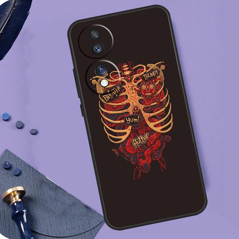 Medical Human Anatomy Case For Honor X8b X9b X9a X8a X7a X6a X7 X8 X9 Cover For Honor Magic 6 5 Pro 50 70 90 Lite