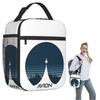 Aviation Fighter Aircraft Above The City Insulated Lunch Bag for Women Children Leakproof Food Boxes Thermal Lunch Box Tote