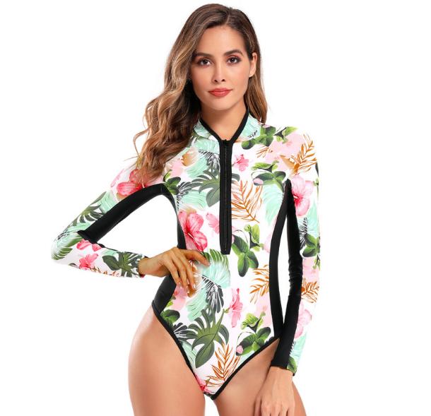 Jednodílné surfovací plavky s zeštíhlujícím efektem Jednodílné surfovací plavky s zeštíhlujícím efektem xs