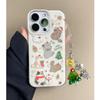 New INS Trendy Christmas Snowman Cute Cat Phone Case For iPhone 17 Air 16 15 14 13 12 11 Pro Max XS Max 78Plus Shockproof Cover