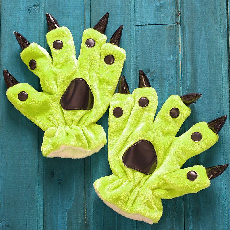 Cozy Dinosaur Cosplay Costume Slippers With Soft Plush Paw Shoes For Winter Warmth