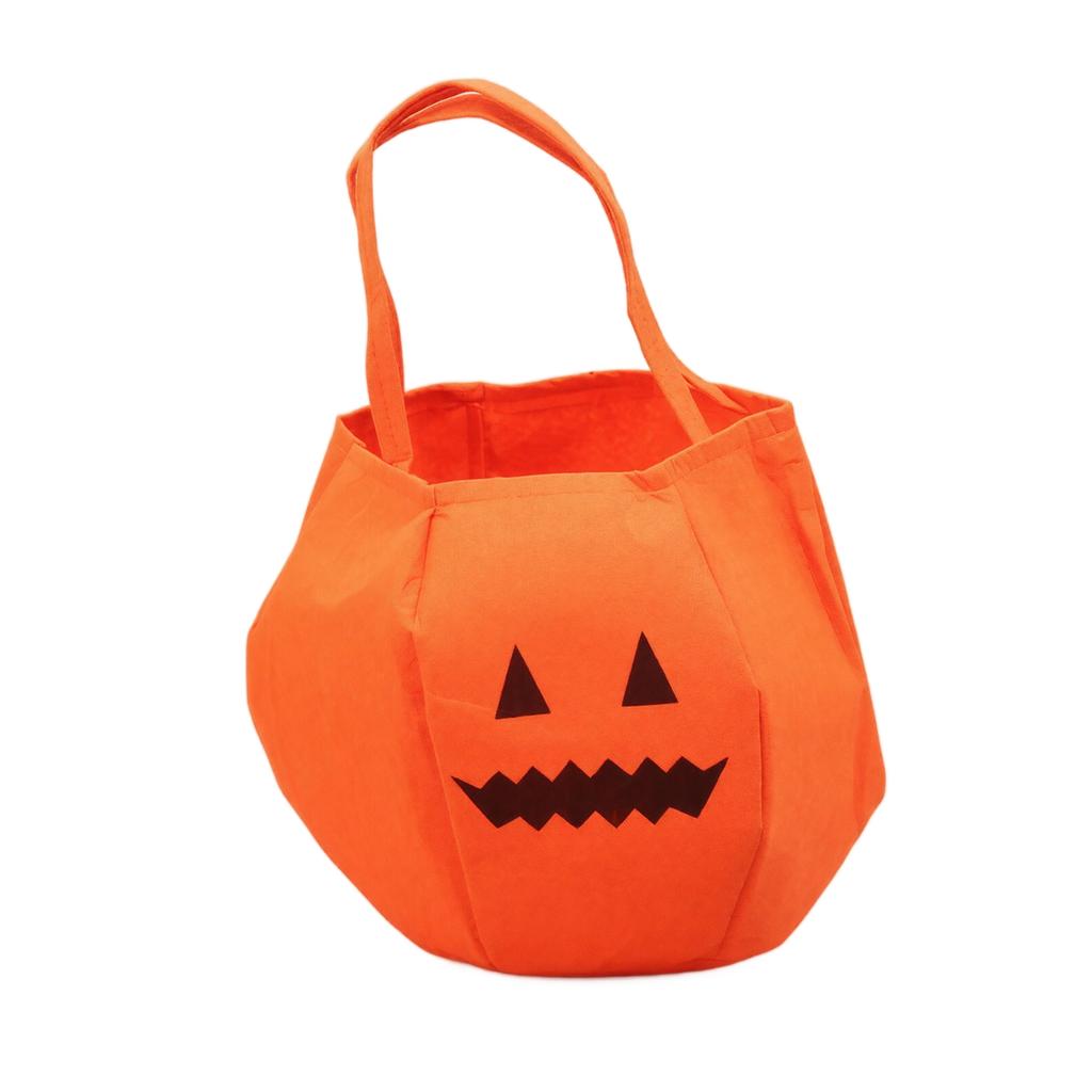 Non-Woven 3D Pumpkin Halloween Candy Bag for -or- Party Favors and Costume Props
