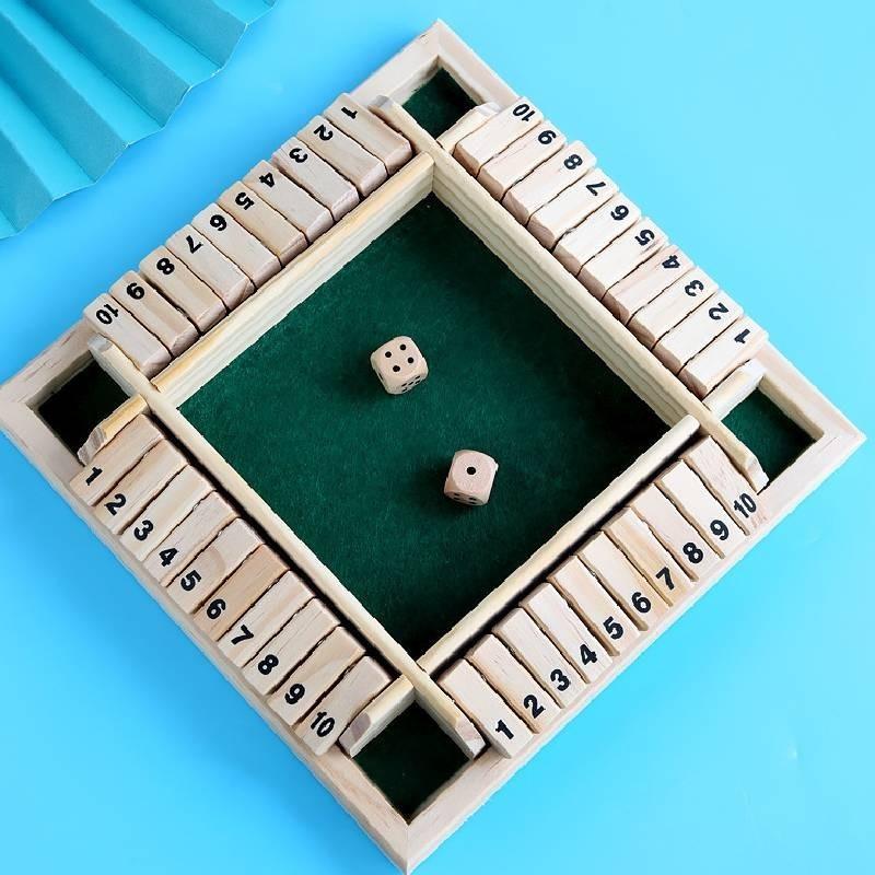 Wooden Four-flip Board Toy For Children Family Table Game
