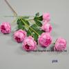 7-Head Silk Peony Artificial Flower Arrangement for Living Room Decoration and Wedding