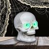 Halloween Pumpkin Lantern Resin Light Up Pumpkin/Skull Figurine LED Pumpkin Lamp for Haunted House Halloween Party Garden Patio Decor