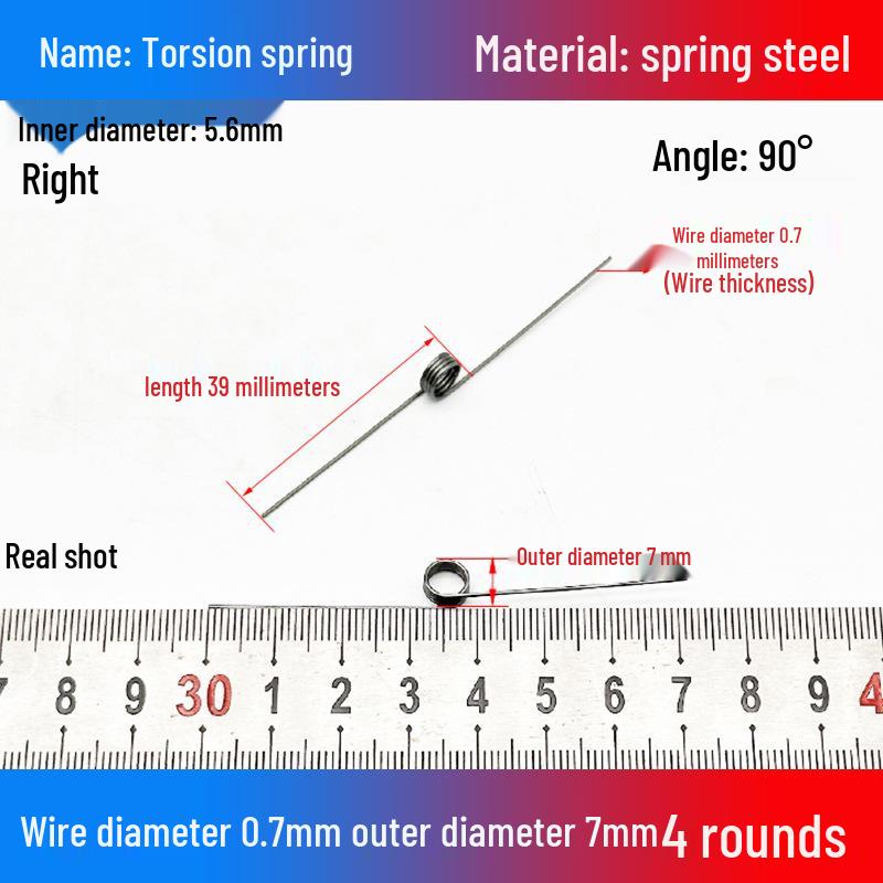 Torsion Spring Steel 0.3-3.0 for 90/180° Clip Trash Can