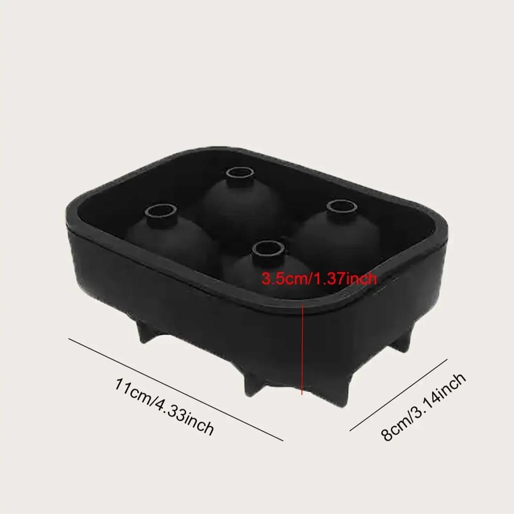 1pc 3D Skull Silicone Mold Ice Cube Tray Bar Creative Mold 4 Even Skull Ice Cube Ice Home DIY Tools Ice Tray Ice Cream Mold