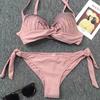 Splendidi bikini con reggiseno push up in cristallo per costumi da bagno da donna